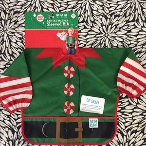 Bumkins long sleeves bib Santa’s Helper NWT